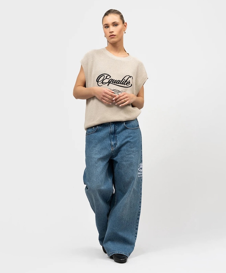 Uniseks singlet beige