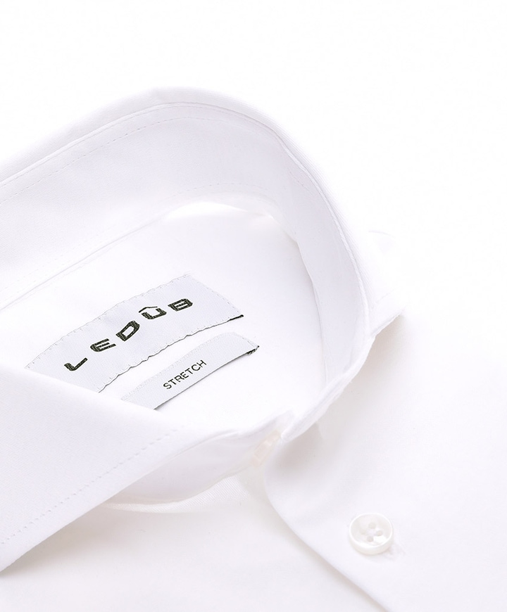 Heren overhemd extra lange mouw wit