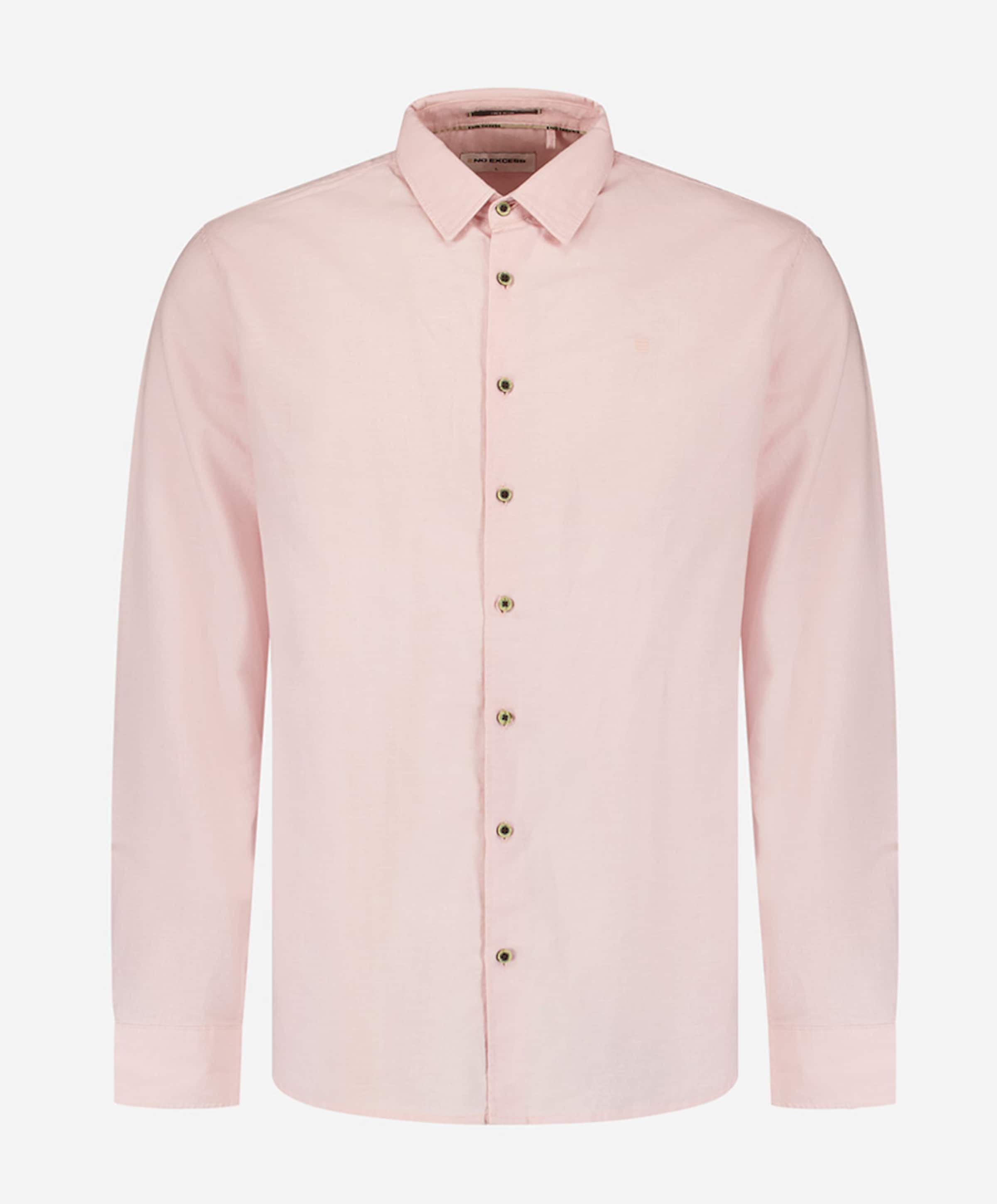 Heren overhemd lange mouw roze