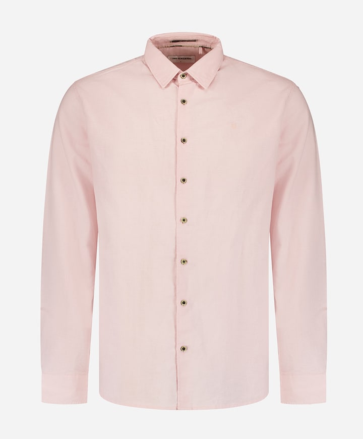 Heren overhemd lange mouw roze