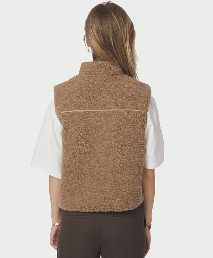 Dames gilet bruin