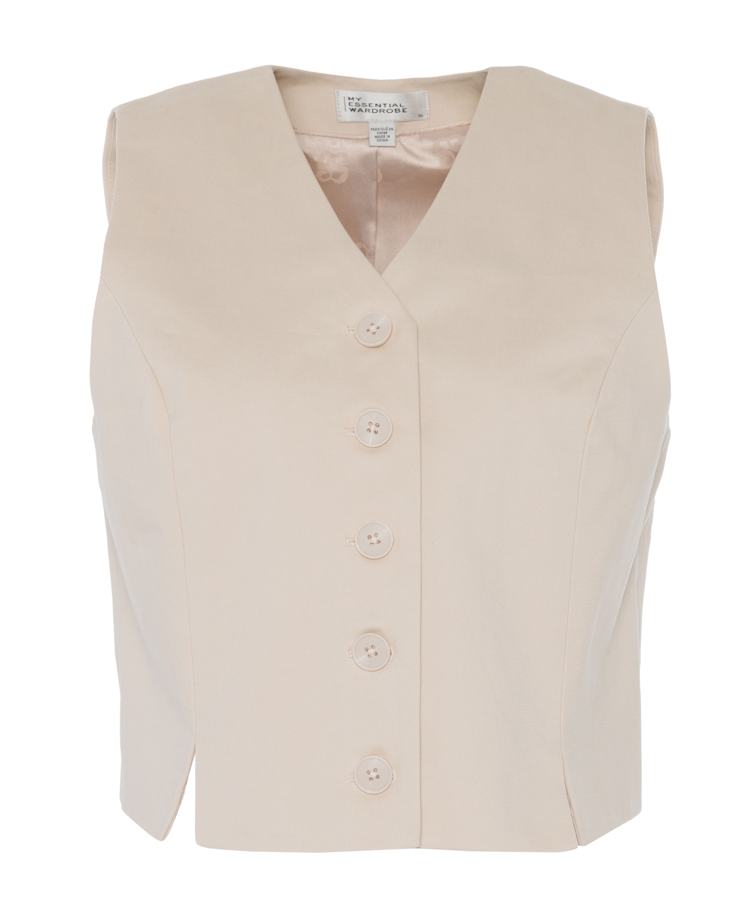 Dames gilet beige