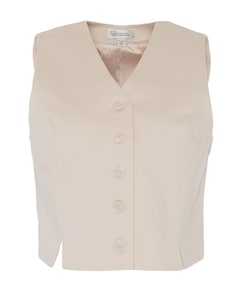 Dames gilet beige