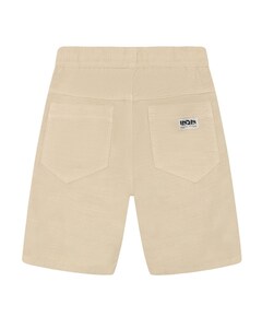 Loose Cotton Linen jongens korte broek beige