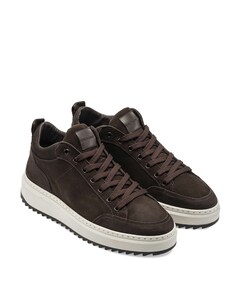 RUSSEL NUB heren sneakers bruin