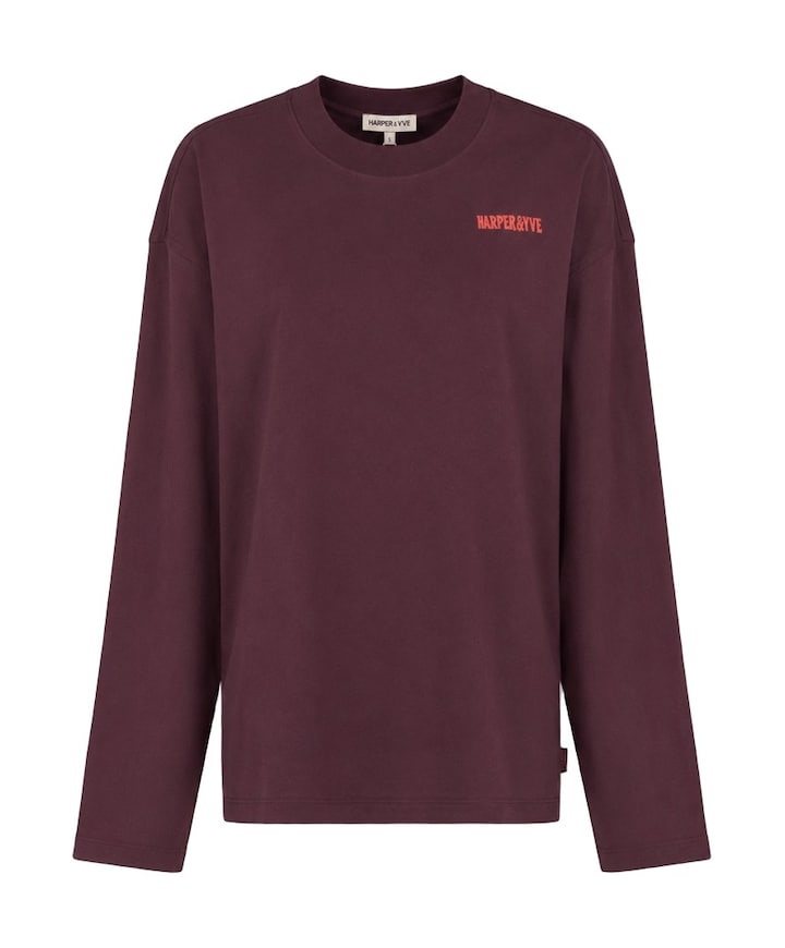 Dames longsleeve bordeaux