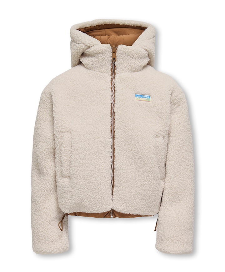 Meisjes omkeerbare jas bruin