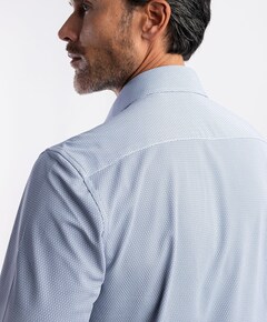 Heren overhemd lange mouw blauw