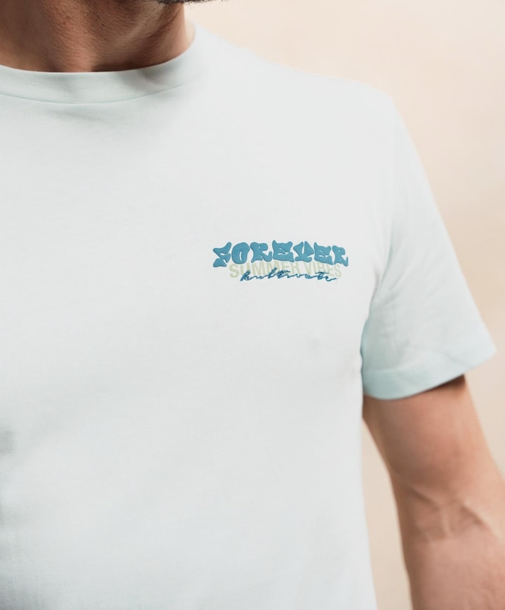 Heren T-shirt blauw