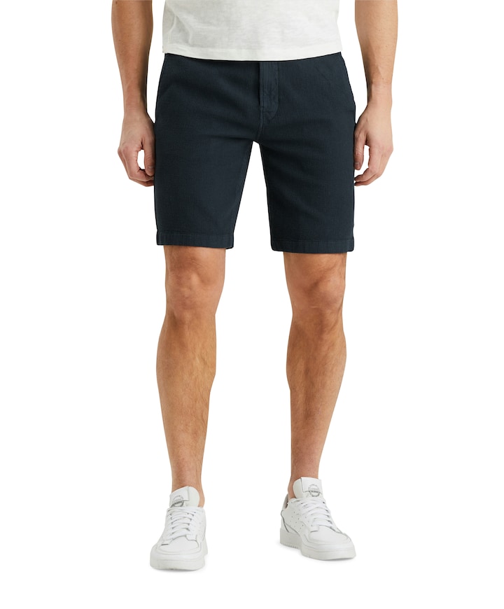 CHINO STRUCTURE korte broek blauw