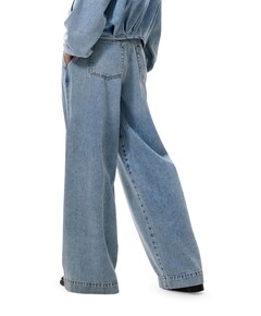 Wide leg jeans blauw