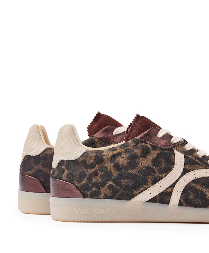 Nilla Khloe dames sneakers bruin