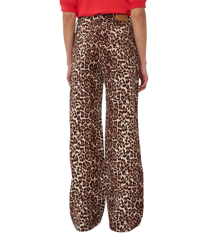 Scarlet leopard dames broek bruin