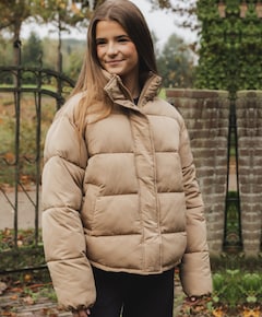 Meisjes jas beige