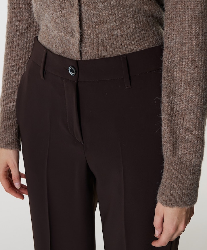 Wide leg pantalon bruin