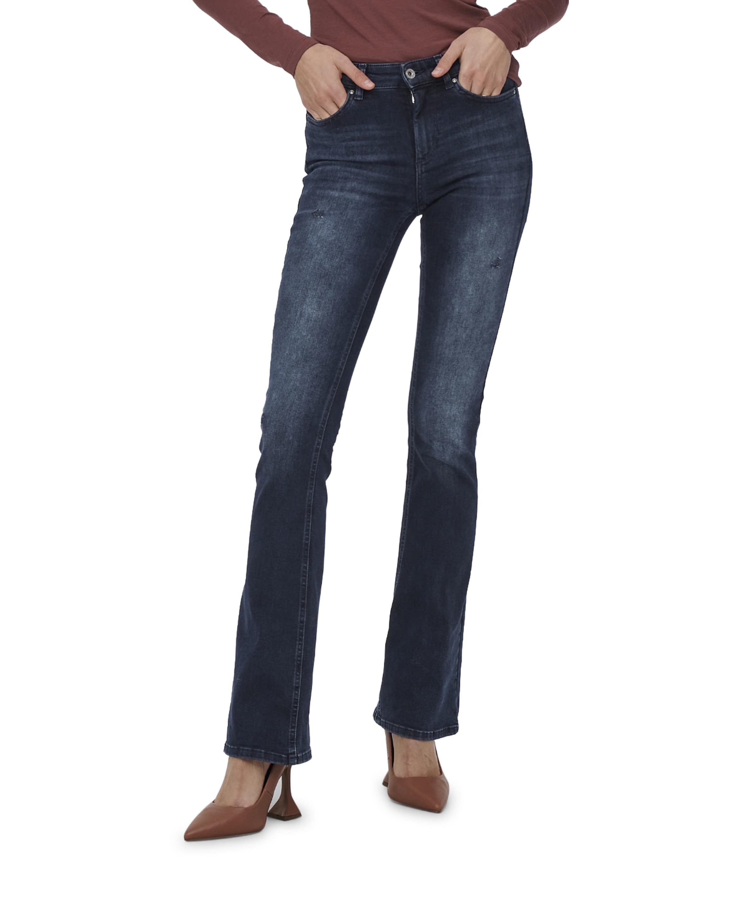 ONLBLUSH MID FLARED DNM REA409 NOOS blauw