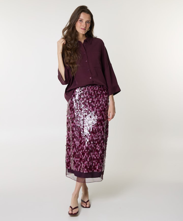 Dames rok bordeaux