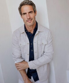 Heren overshirt beige