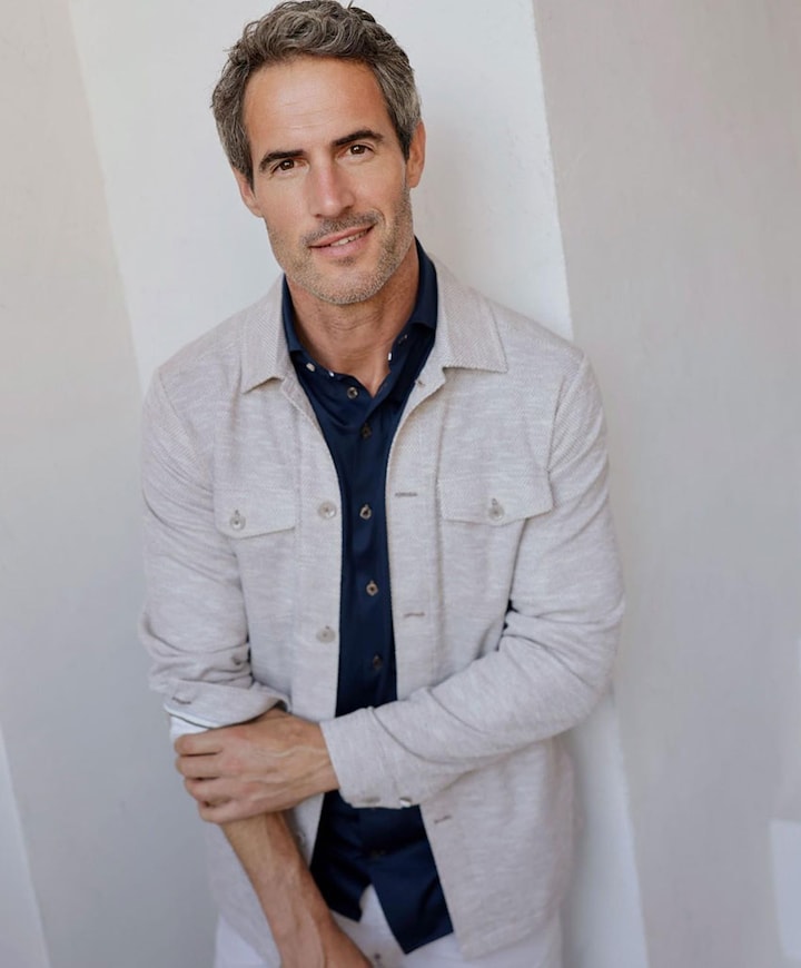 Heren overshirt beige