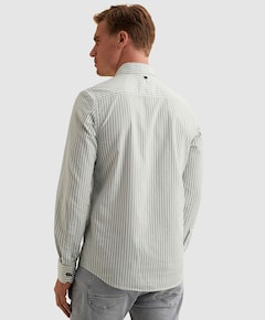 Heren overhemd lange mouw blauw