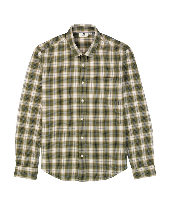 Heren overhemd lange mouw groen