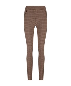 Alma check broek beige