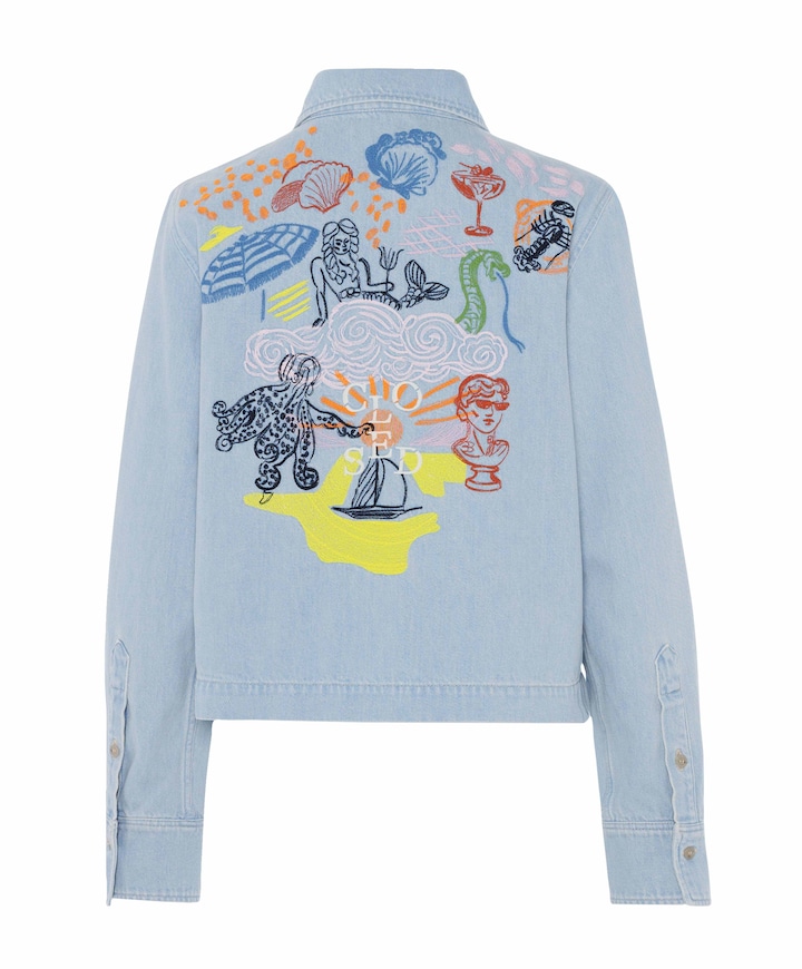 Dames blouse blauw