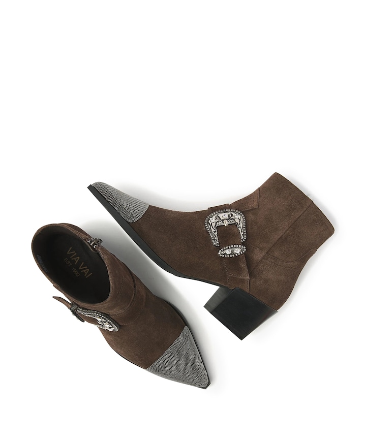 Kate Jemma dames enkellaarzen bruin