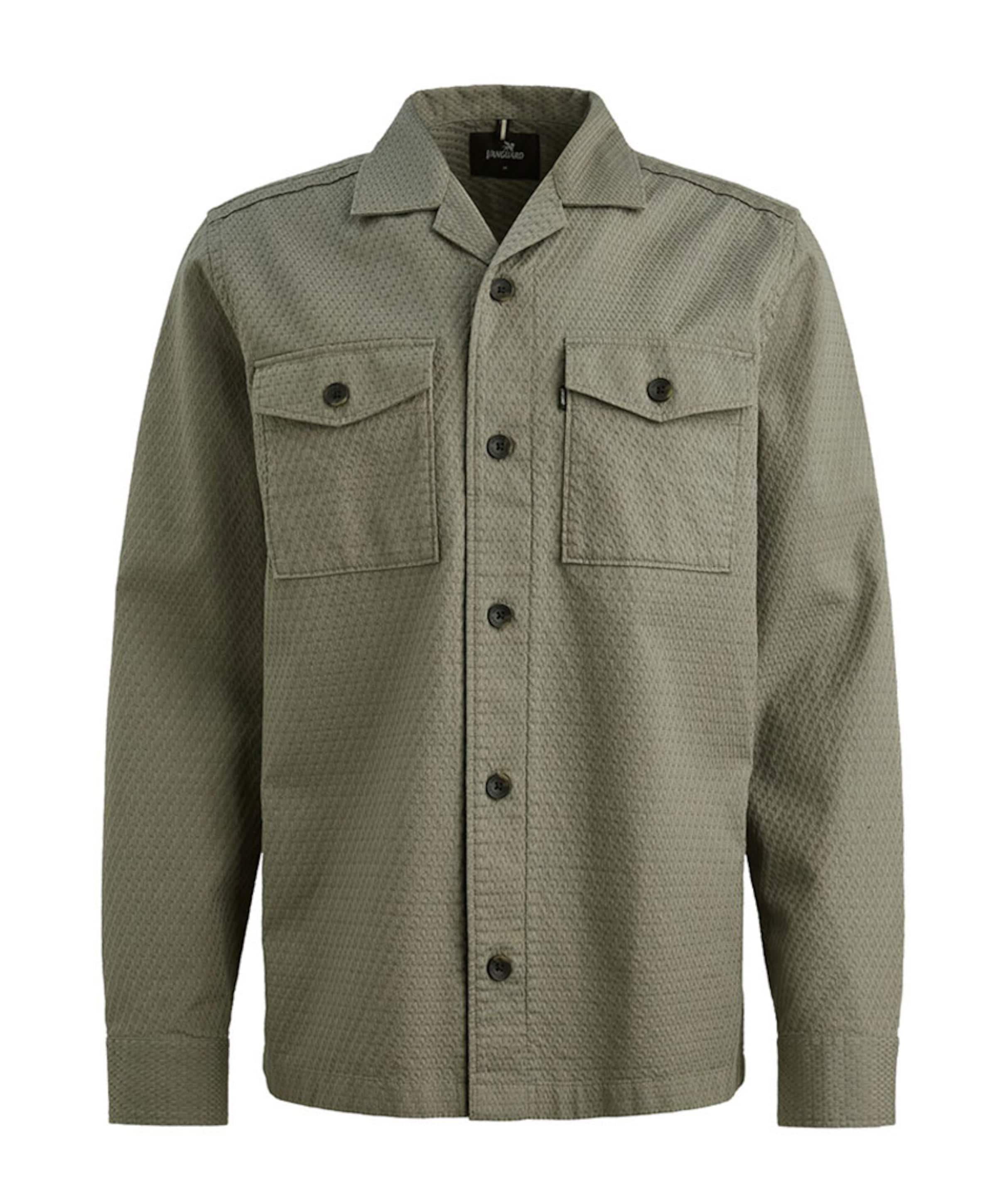 Heren overhemd lange mouw groen