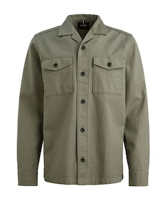 Heren overhemd lange mouw groen