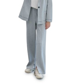 Soft melange tailored trousers grijs