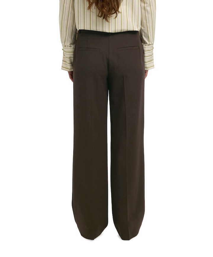 SLFRITA MW WIDE PANT MEL NOOS dames broek bruin