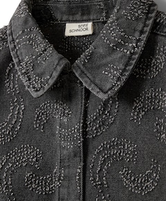 Meisjes blouse lange mouw grijs