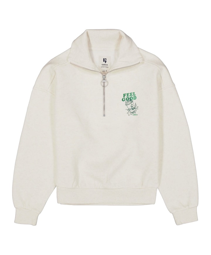 Meisjes sweater ecru