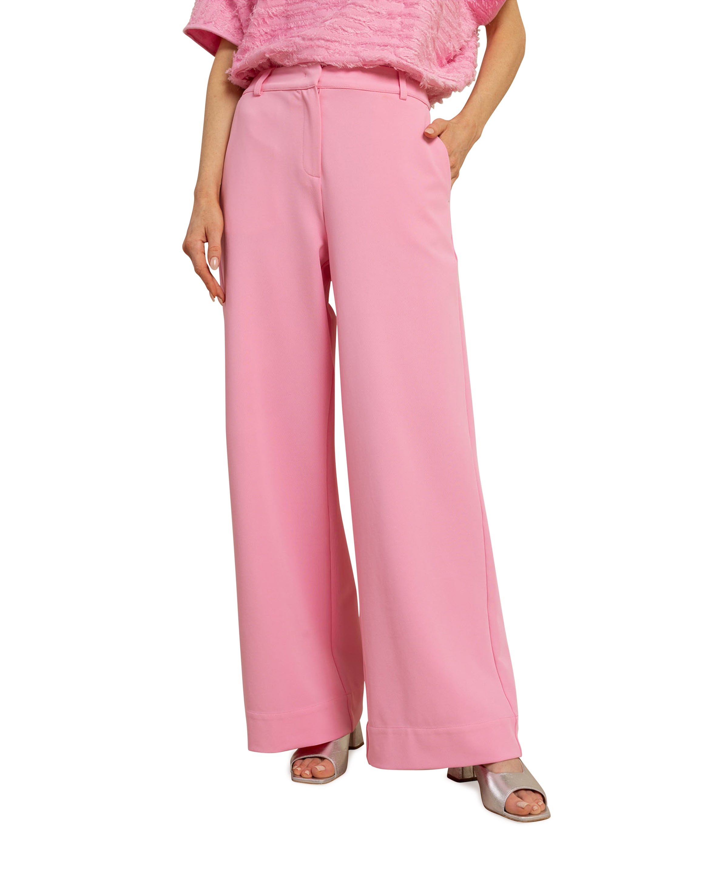 Luz twill dames broek roze