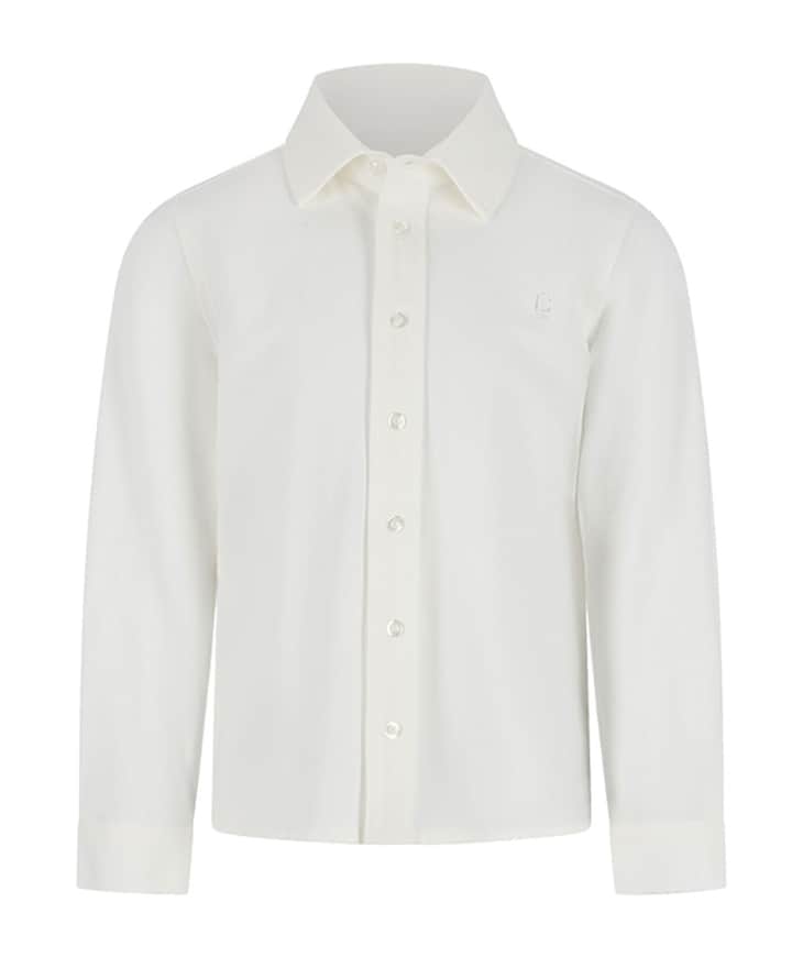 Jongens overhemd lange mouw wit