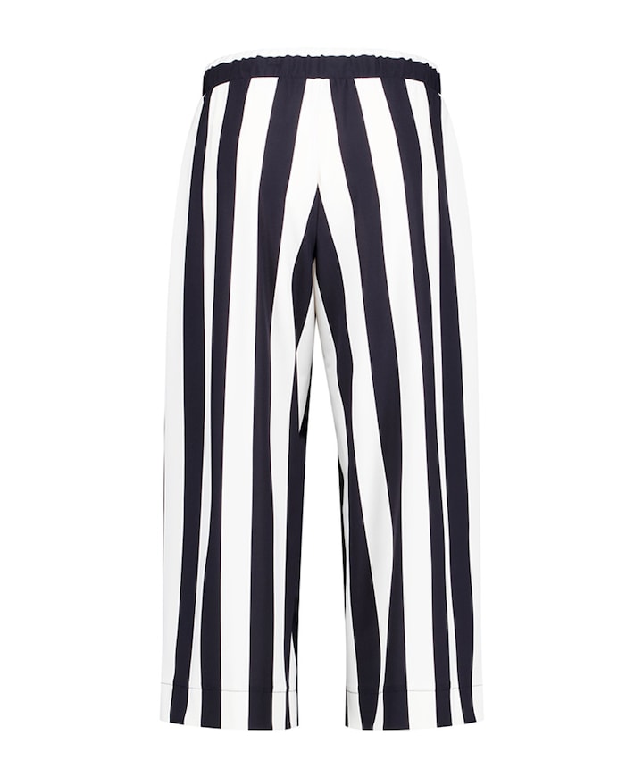 Grace stripe culotte dames broek zwart