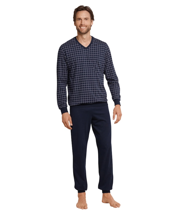 Heren pyjamaset blauw