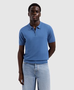 Heren polo blauw