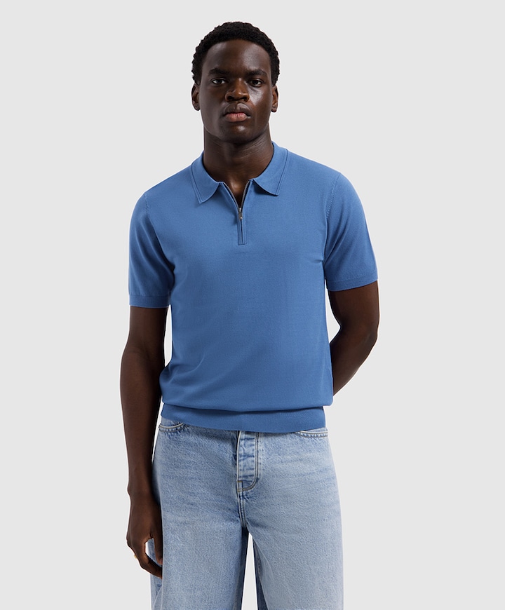 Heren polo blauw