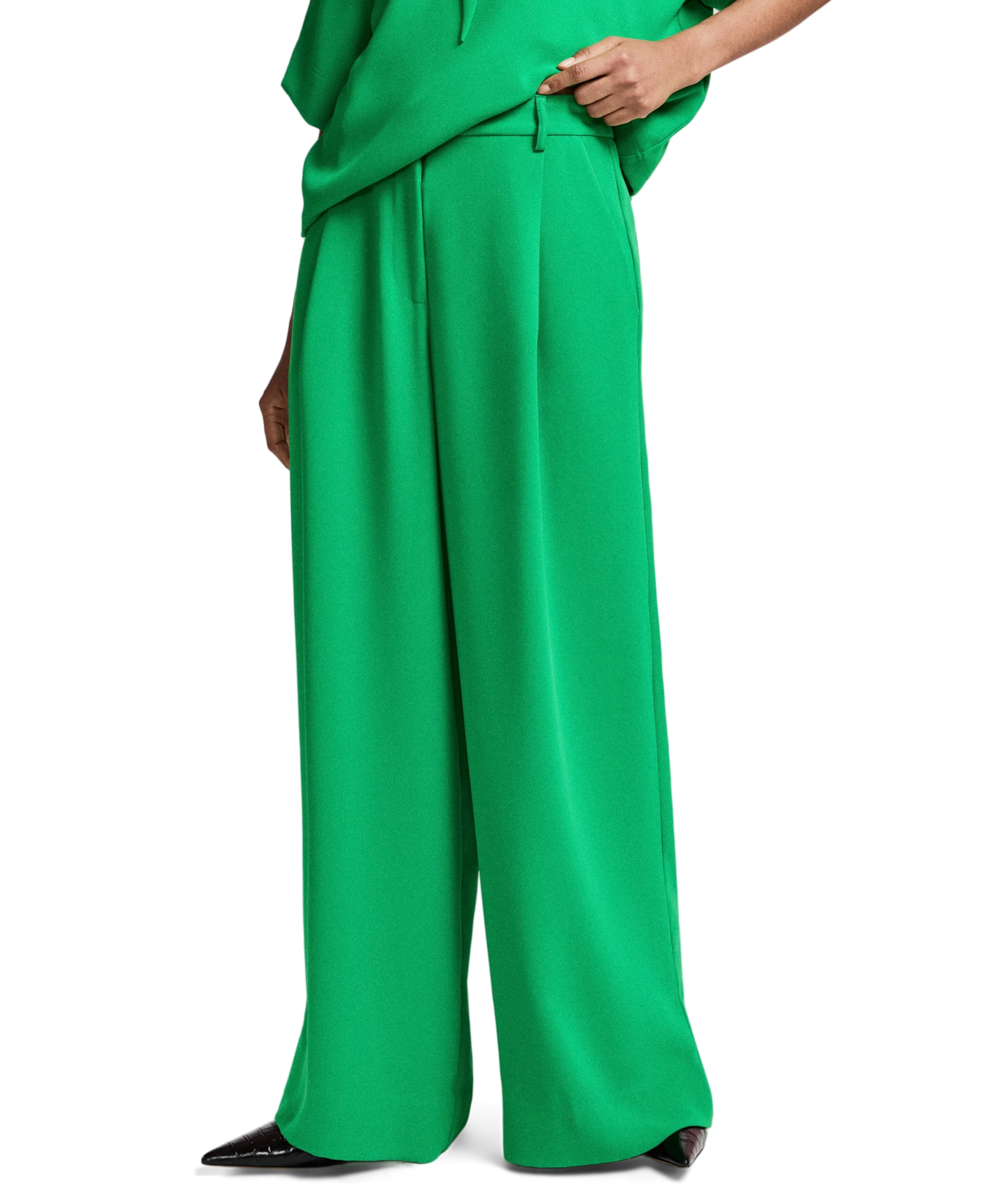 Kelsea Wide Leg dames pantalon groen
