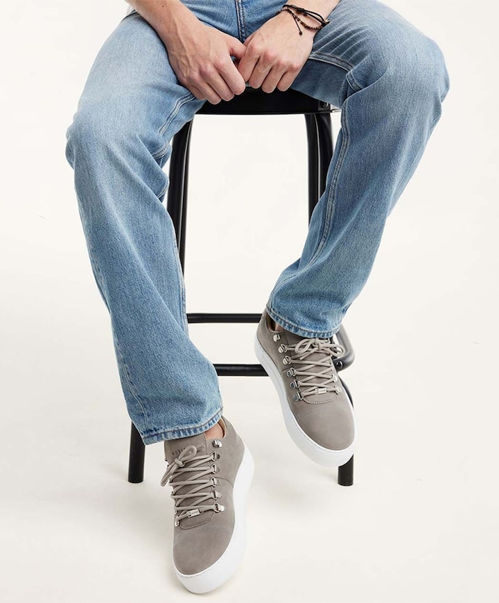 Jagger Classic Nubuck  heren sneakers grijs