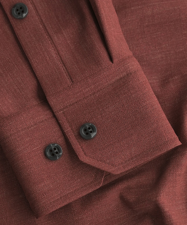 Heren overhemd lange mouw rood