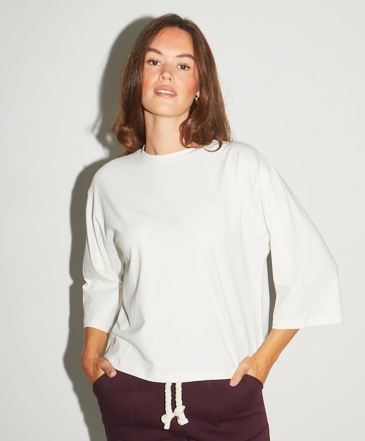 Dames longsleeve ecru