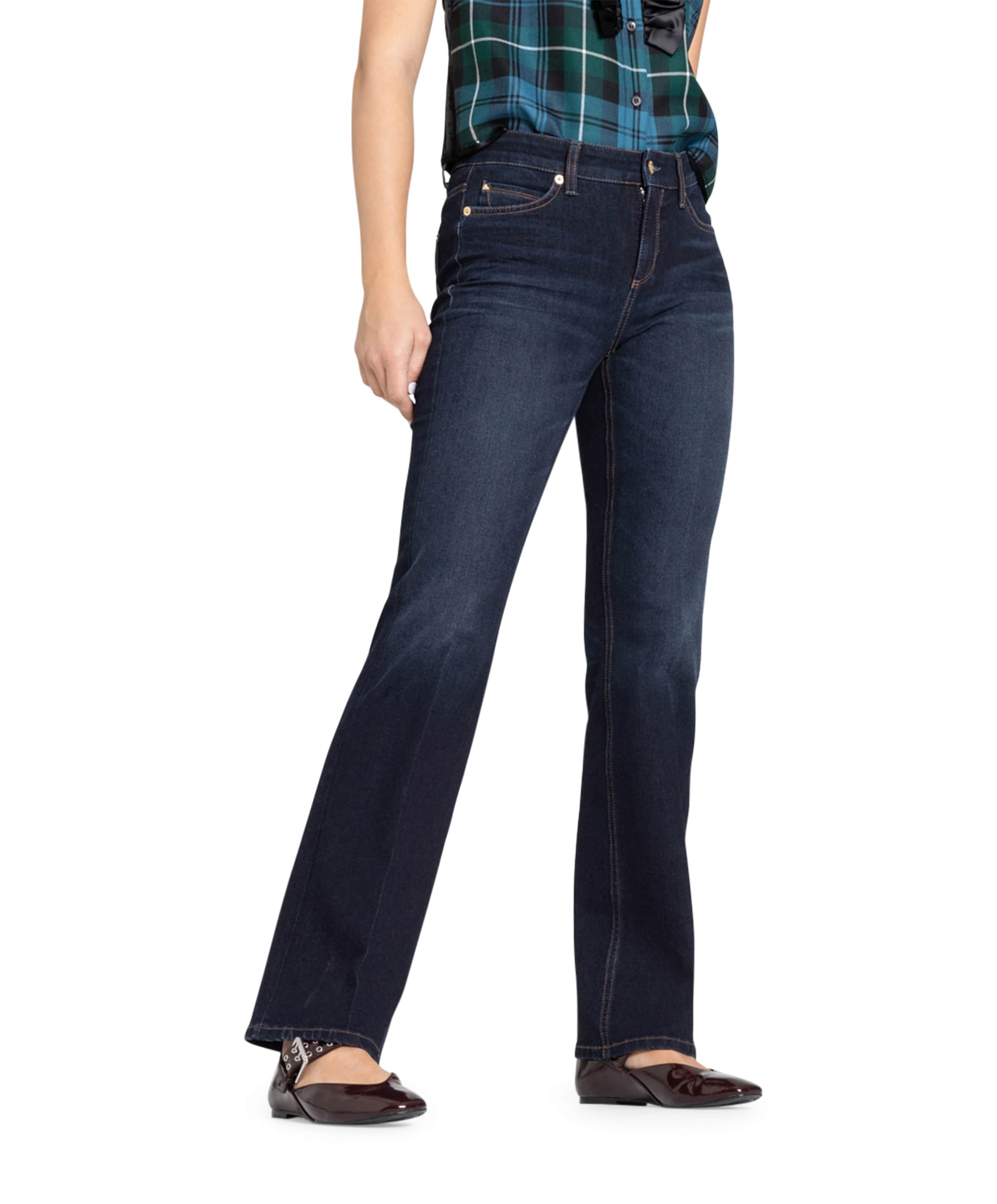 Paris flared dames jeans blauw