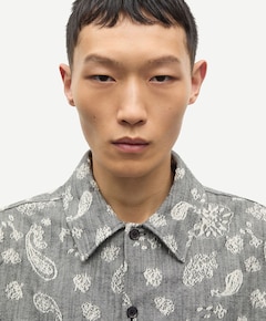 Heren overshirt grijs