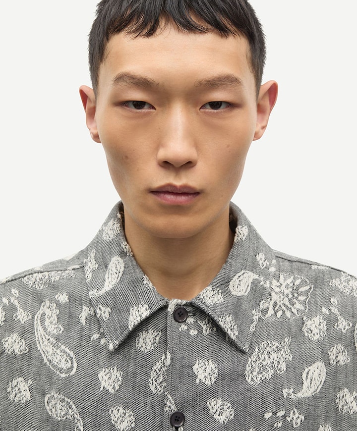 Heren overshirt grijs