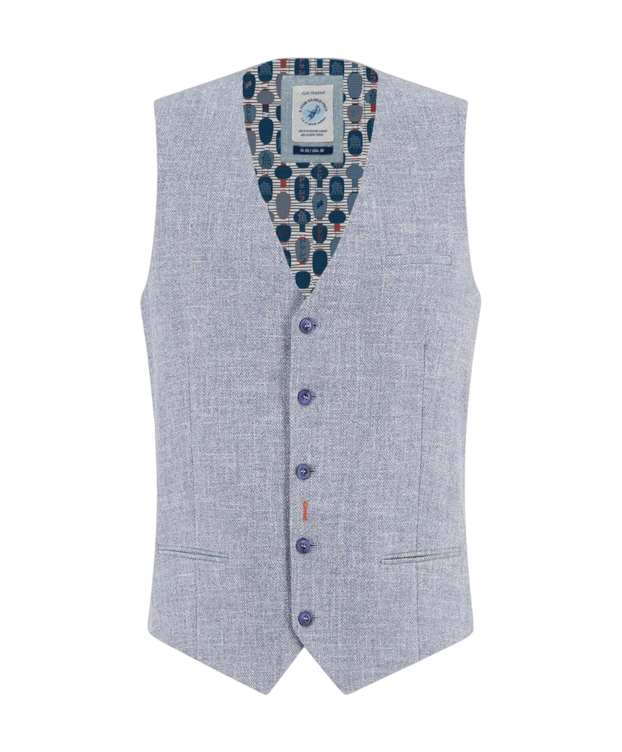 Heren gilet blauw