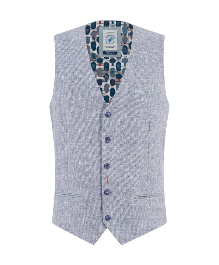 Heren gilet blauw