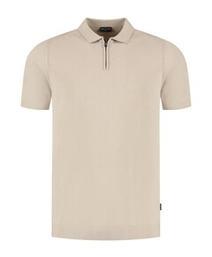 Heren polo beige